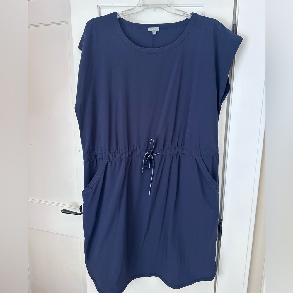 EUC T BY TALBOTS SPORTY TIE WAIST SHIFT DRESS SPORT MATERIAL